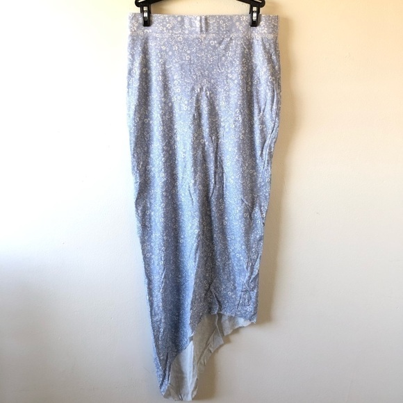 Frank & Eileen Dresses & Skirts - New Frank & Eileen Blue Floral Midi Asymmetrical Skirt S